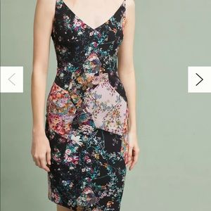 Black Halo Esmie black pink floral sheath dress